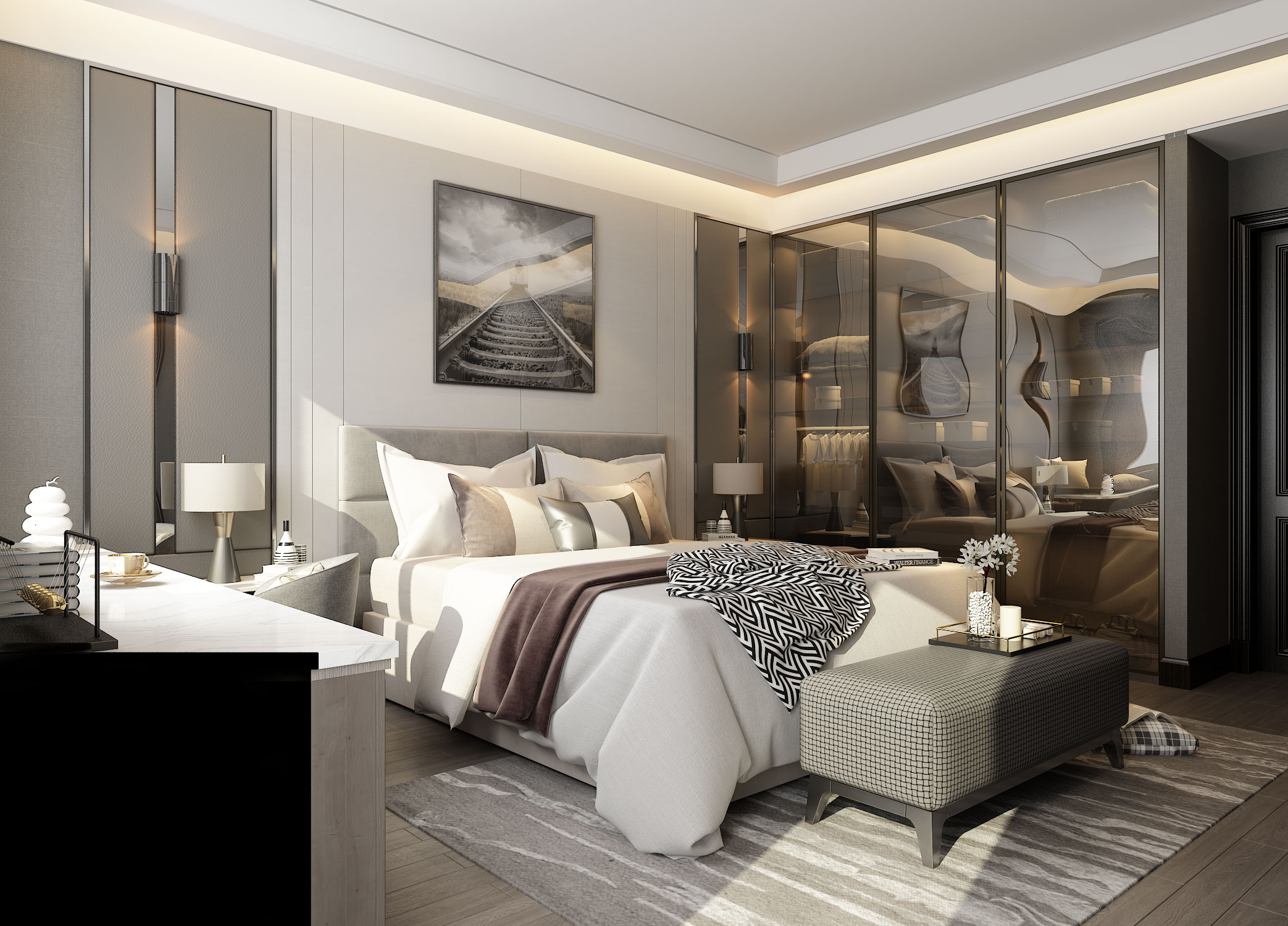 別墅極簡風格臥室裝修