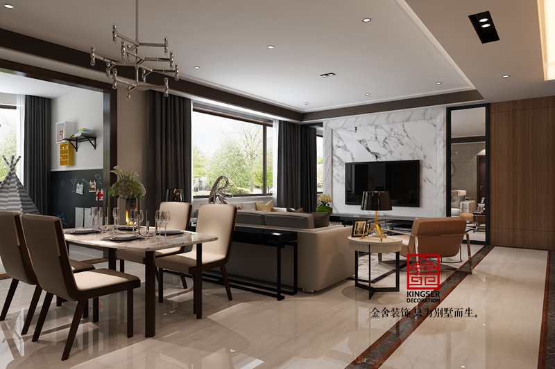 國賓壹號160平米現代簡約風格裝修效果圖