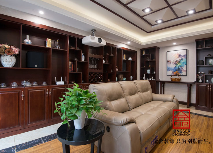 江南新城400平新中式風(fēng)格別墅裝修實景