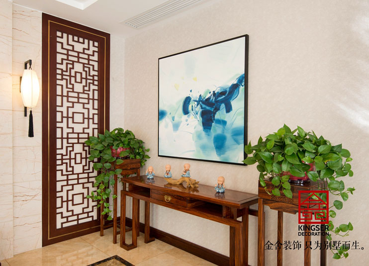 江南新城別墅裝修-新中式-玄關