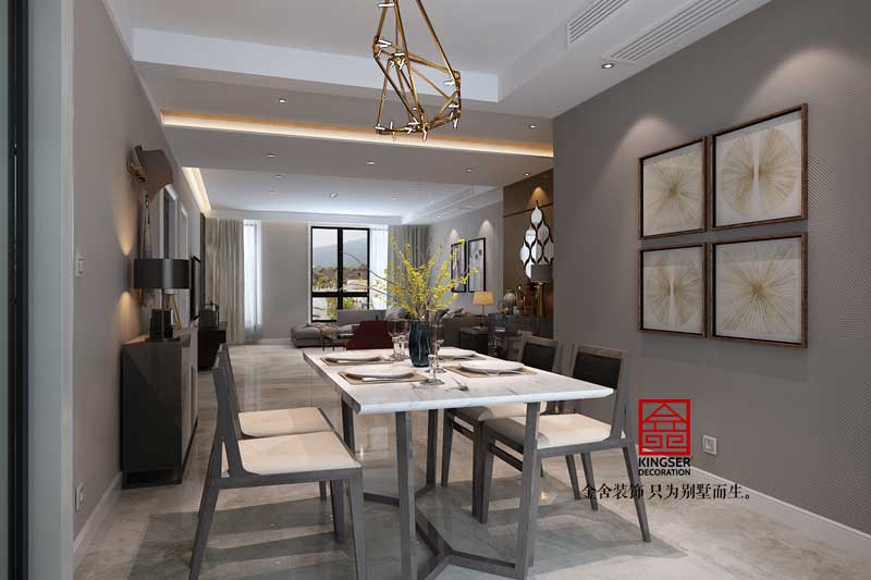 鑫界王府裝修-簡約風格-餐廳