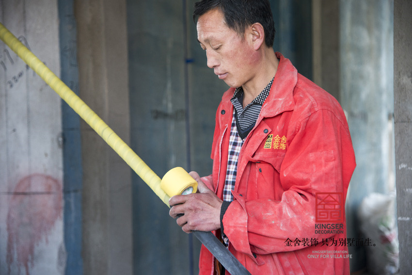 原河名墅裝修施工現場