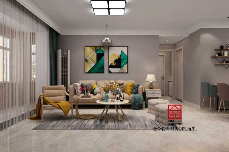 天山國(guó)賓壹號(hào)88平米現(xiàn)代簡(jiǎn)約風(fēng)格裝修效果圖