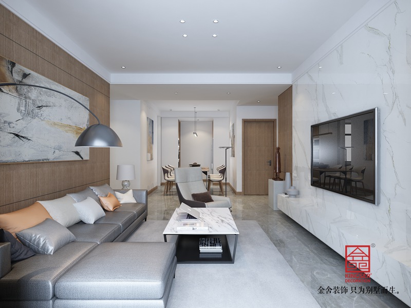 大者140平米裝修-現代風格-客廳