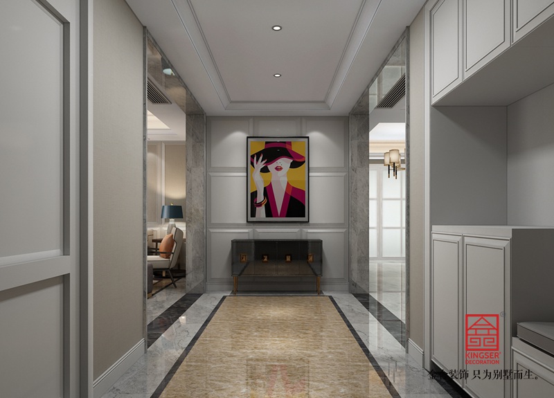 榮盛華府213平美式風格裝修-玄關