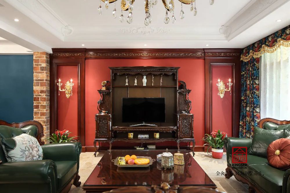 上山間400平米別墅美式風(fēng)格裝修實景