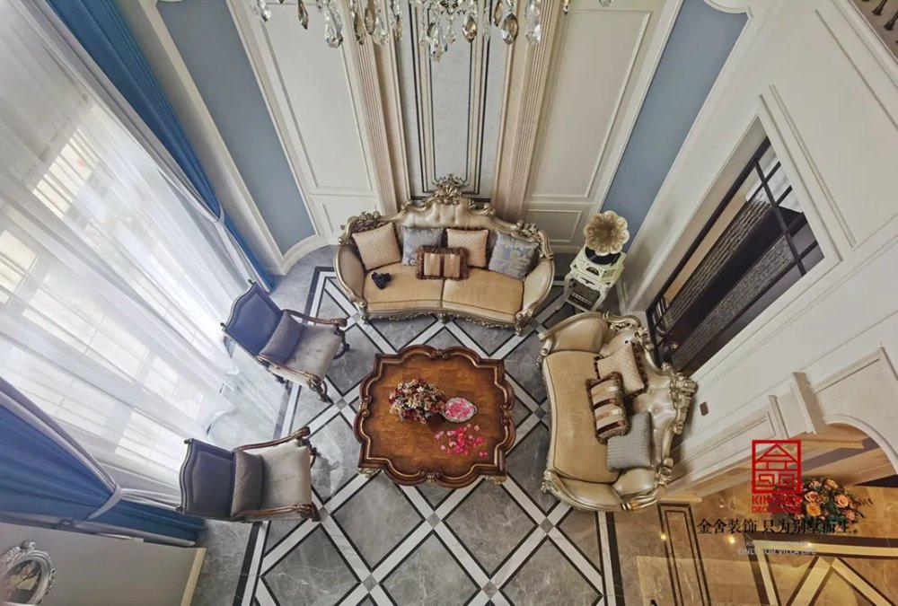 西山林語300平米歐式風格裝修-客廳