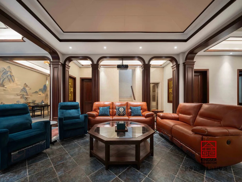 西山林語別墅540平裝修-歐式風格-客廳