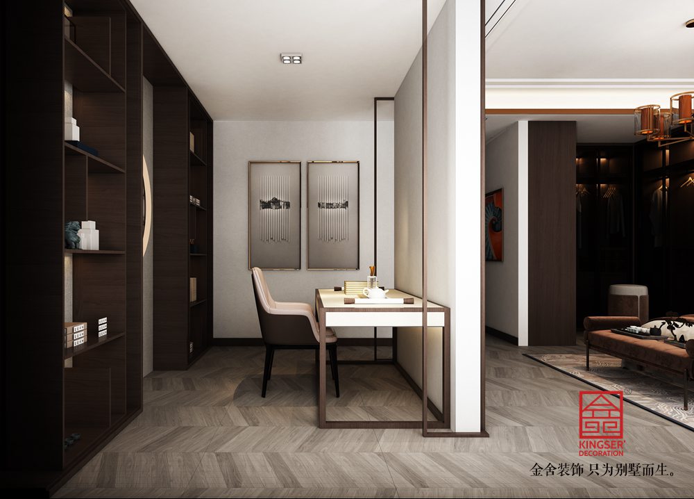 榮盛和府別墅裝修-中式風格-衣帽間