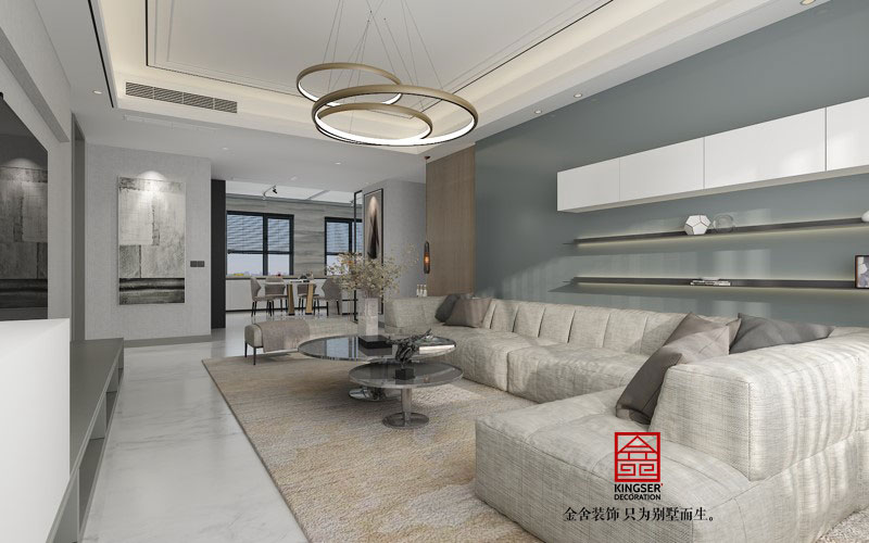 融創中心217平現代風格-客廳效果圖