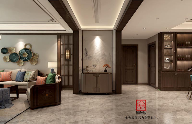 融創中心-中式風格裝修-玄關