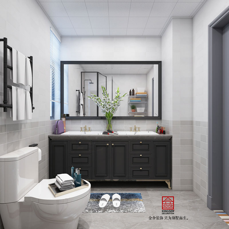 石家莊榮盛城裝修140平現代風格效果圖