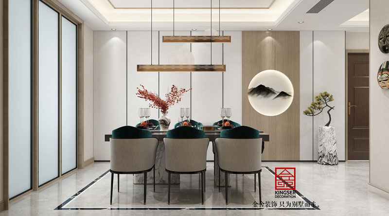 融創中心180平米新東方風格裝修效果圖