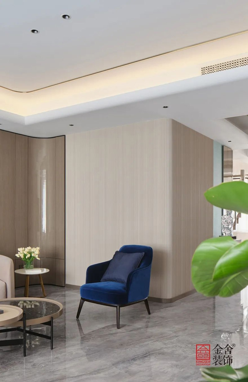 榮盛華府300㎡現代輕奢風格裝修實景圖