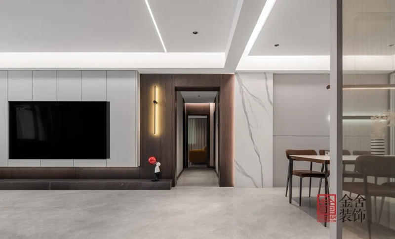 石家莊學校公寓裝修160㎡現代輕奢實景圖