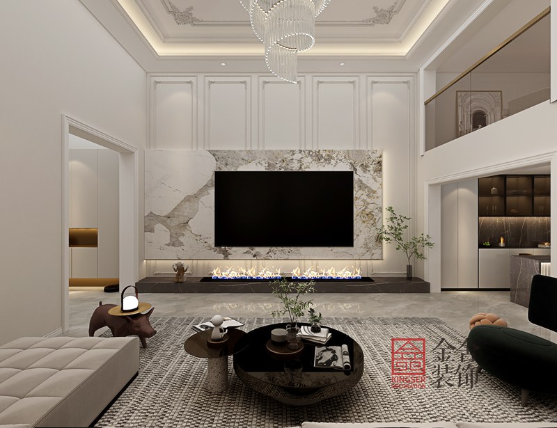 榮盛御府現代風格185平裝修效果圖