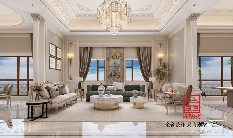 匯君城裝修設計歐式風格客廳效果圖