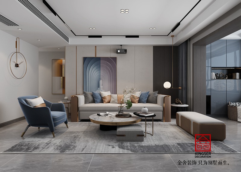 天洲視界城現代簡約裝修效果圖