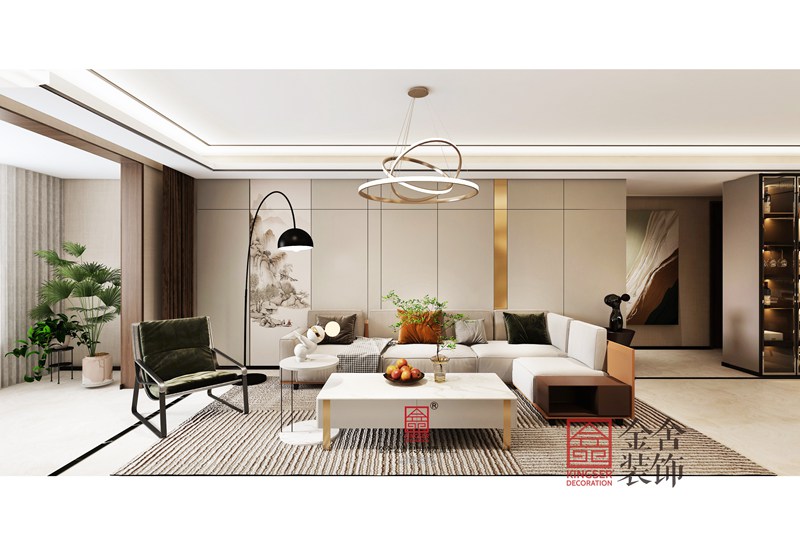 正定文化村100平現代風格裝修效果圖