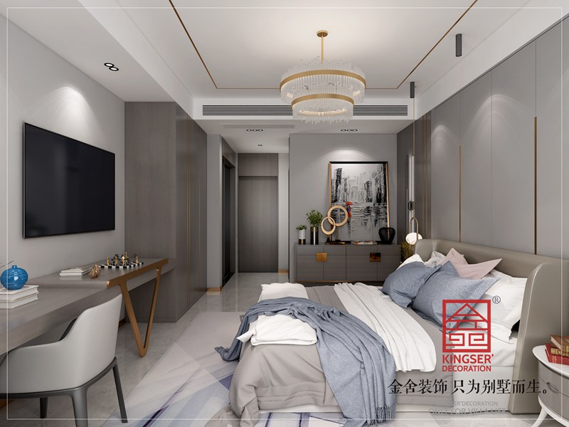 泰豐觀湖小區200平簡約風格臥室裝修圖片