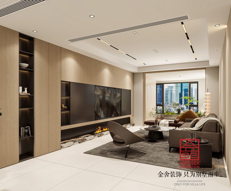 國仕山現代風格裝修客廳效果圖