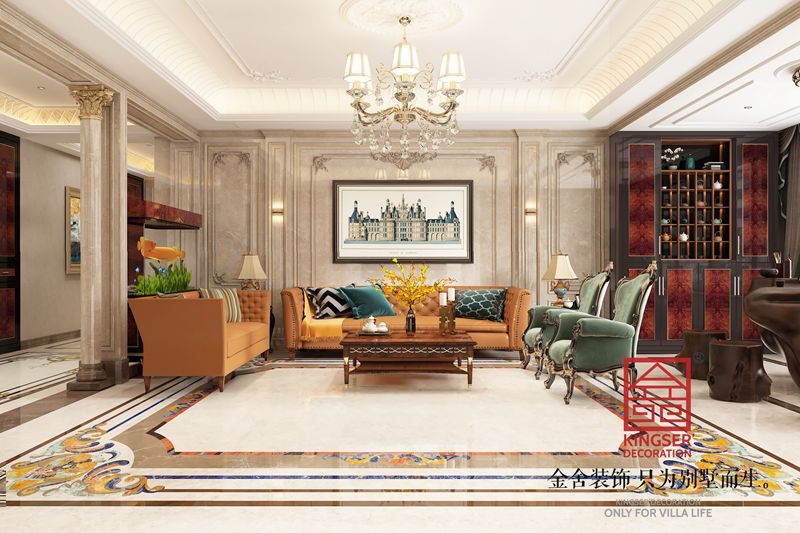 安平天閱東方300㎡歐式風格裝修效果圖