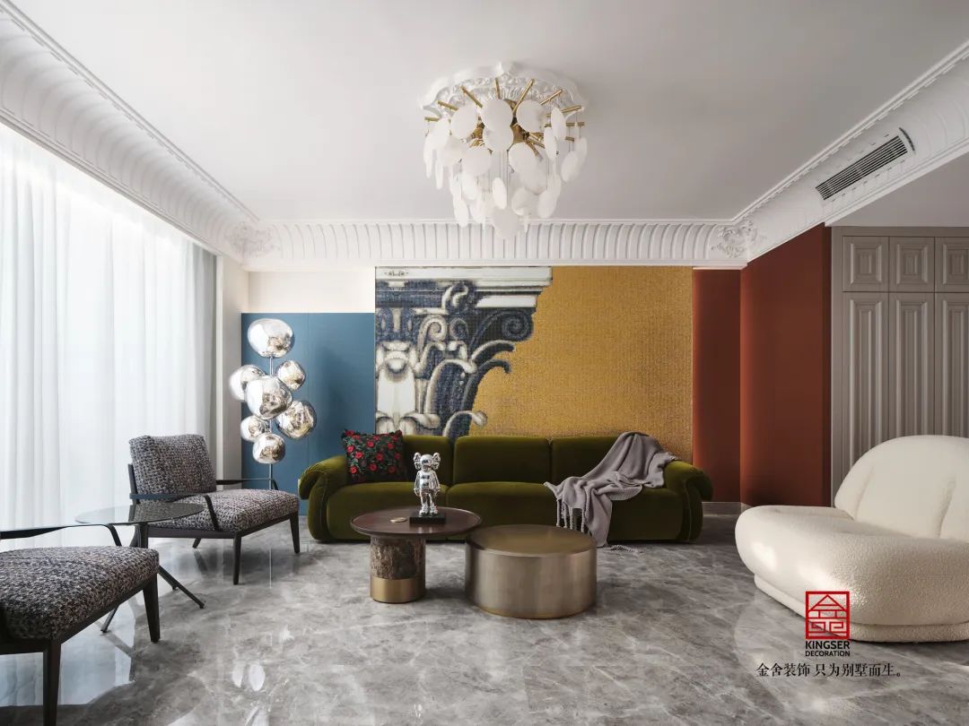 原河名墅500㎡法式風格裝修實景圖