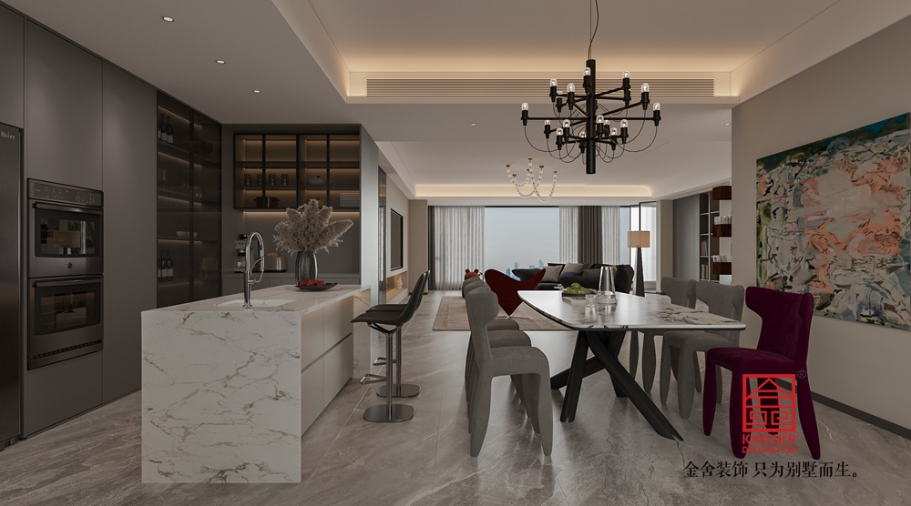 高新苑269平米現(xiàn)代簡約裝修-餐廳