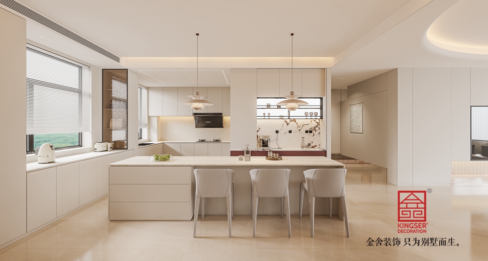 沙河自建別墅400平米現代簡約風格裝修-餐廳