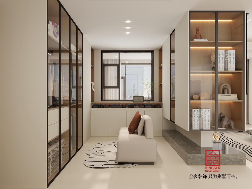 高新苑117平米奶油風裝修-衣帽間